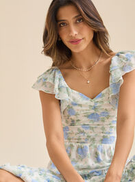Christina Floral Maxi Dress Detail 3 - TULLABEE