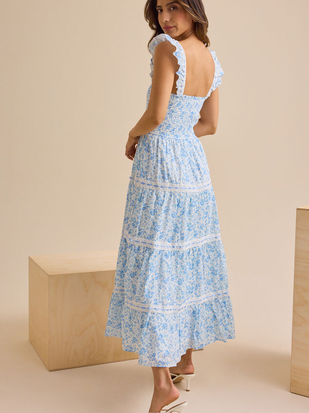 Tatum Floral Maxi Dress Detail 4 - TULLABEE
