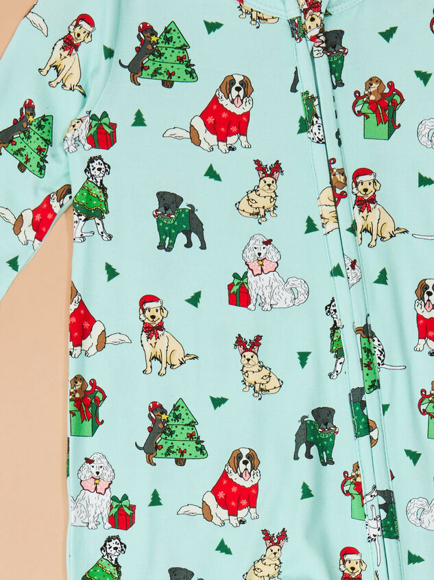 Festive Pups Footie Detail 3 - TULLABEE