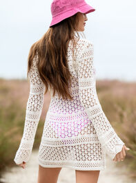Tide Crochet Dress Coverup Detail 3 - TULLABEE