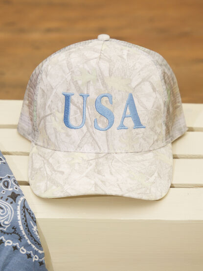 USA Light Camo Trucker Hat - TULLABEE