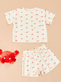 Cozy Crab Short Set Detail 3 - TULLABEE