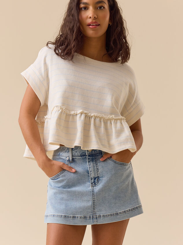 Sailor Denim Mini Skirt - TULLABEE