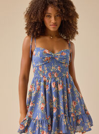 Landis Floral Mini Dress Detail 3 - TULLABEE