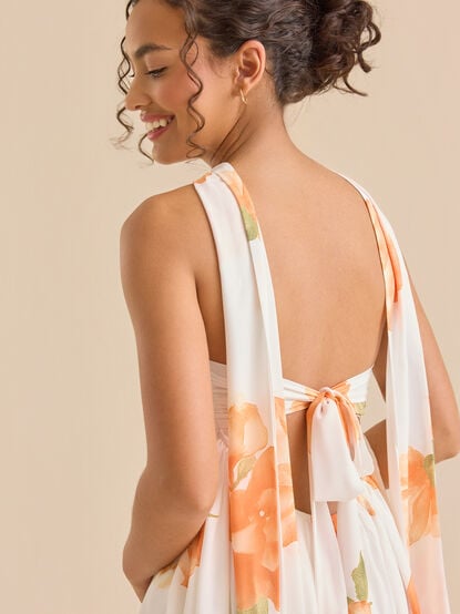 Dallie Strapless Floral Mini Dress - TULLABEE