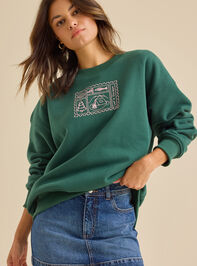 Let's Escape Embroidered Sweatshirt - TULLABEE