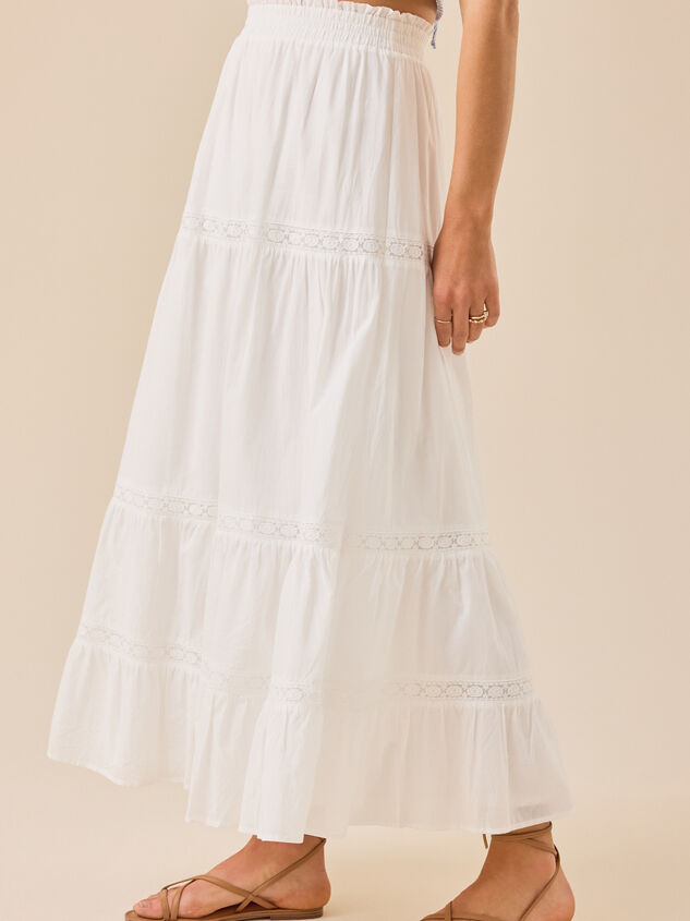 Kait Lace Midi Skirt Detail 4 - TULLABEE