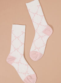 Bow Ribbed Cozy Socks - TULLABEE