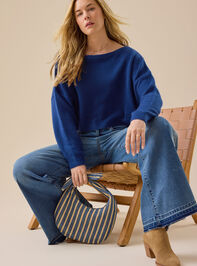 Ainsley Boat Neck Sweater Detail 2 - TULLABEE