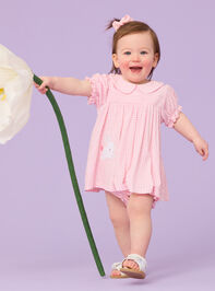 Bunny Gingham Collared Dress and Bloomer Set - TULLABEE
