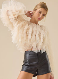 Katelyn High Rise Leather Mini Shorts - TULLABEE
