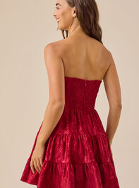 Nate Jacquard Tiered Mini Dress Detail 6 - TULLABEE