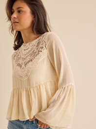 Mia Embroidered Lace Top Detail 4 - TULLABEE