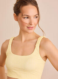 Serves Up Gingham Sports Bra Detail 2 - TULLABEE