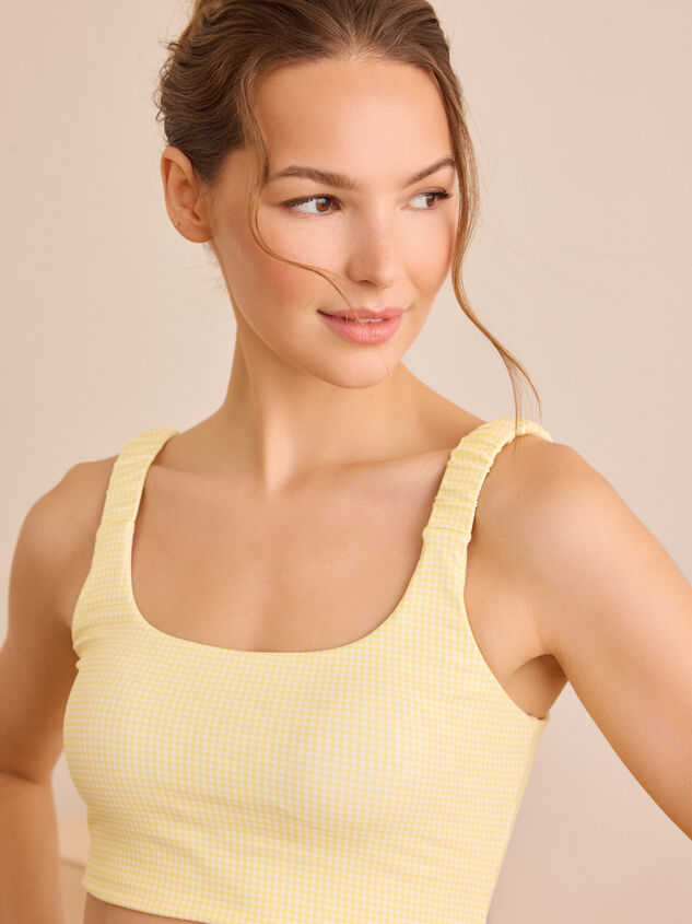 Serves Up Gingham Sports Bra Detail 2 - TULLABEE