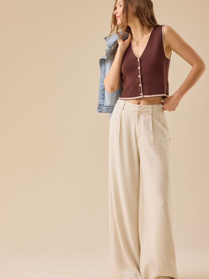 Bella Button Up Sweater Vest - TULLABEE