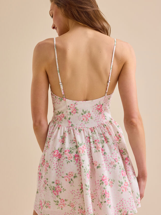 Tadley Floral Mini Dress Detail 3 - TULLABEE