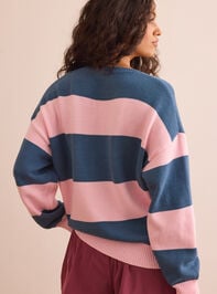 Apres Ski Striped Pullover Detail 6 - TULLABEE