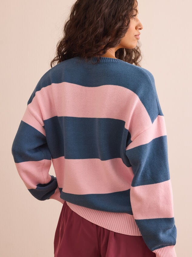 Apres Ski Striped Pullover Detail 6 - TULLABEE