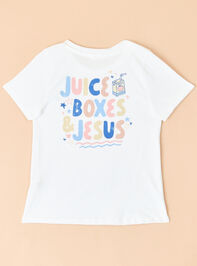Juice Box and Jesus Graphic Tee Detail 2 - TULLABEE