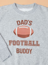 Dad's Football Buddy Sweatshirt Detail 3 - TULLABEE