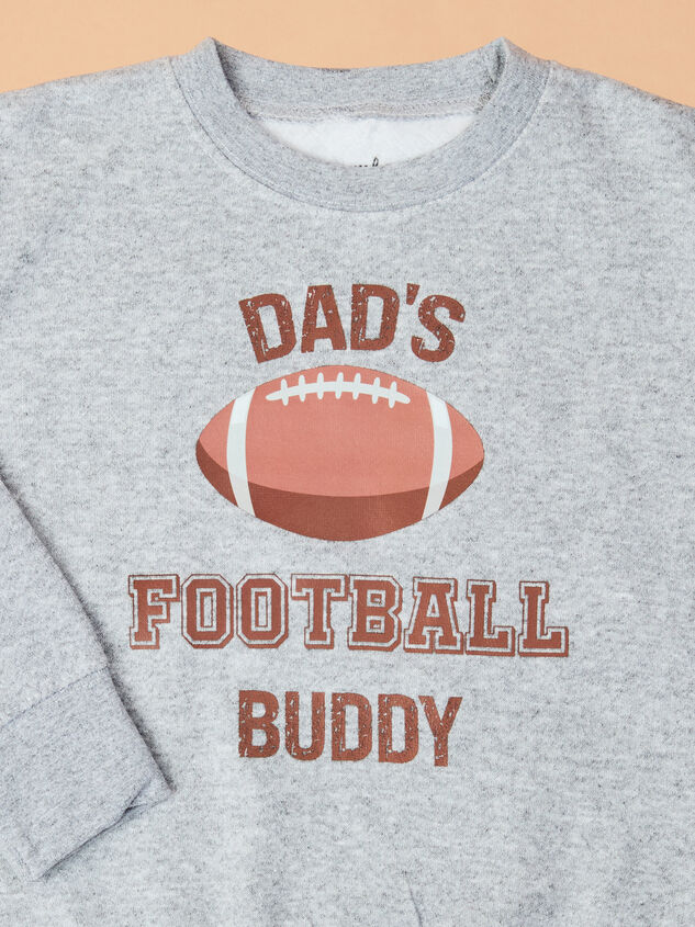 Dad's Football Buddy Sweatshirt Detail 3 - TULLABEE