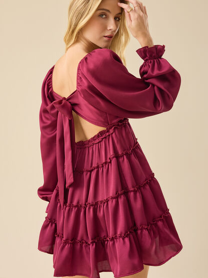 Josie Satin Mini Dress - TULLABEE