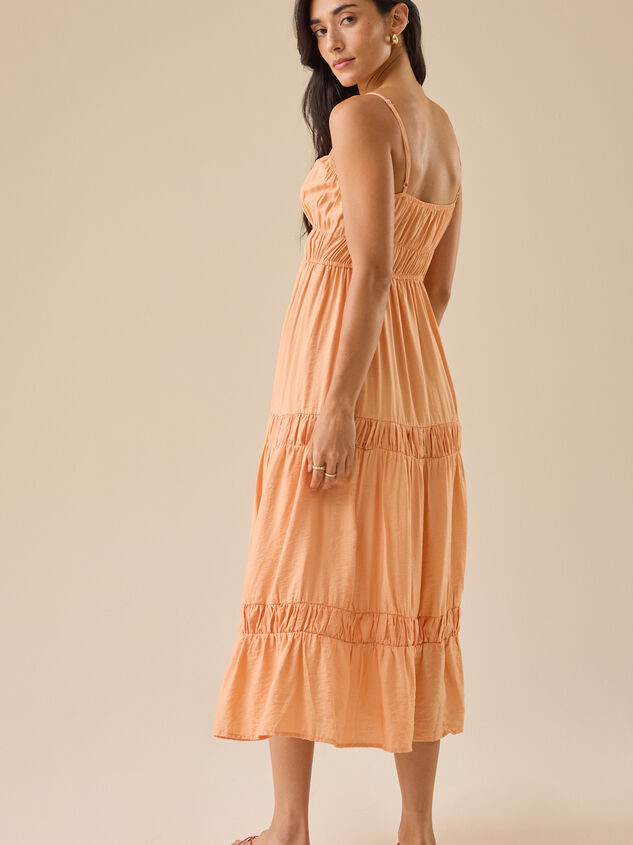 Callie Tiered Midi Dress Detail 4 - TULLABEE