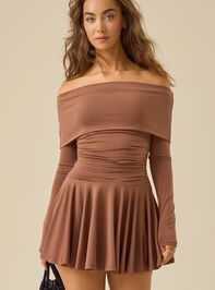 Camri Drop Waist Mini Dress Detail 2 - TULLABEE