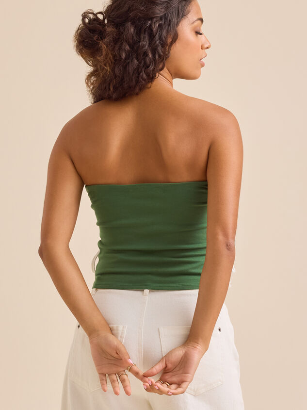 Italia Side Tie Tube Top Detail 4 - TULLABEE