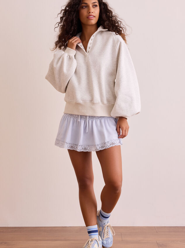 Peak Balloon Sleeve Pullover Detail 2 - TULLABEE
