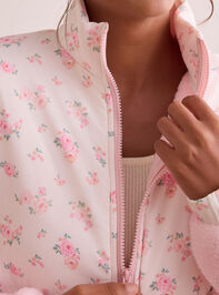 Wildflower Sherpa Zip Up Detail 2 - TULLABEE