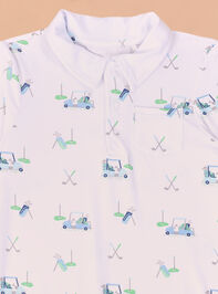 Little Caddy Polo Romper Detail 2 - TULLABEE