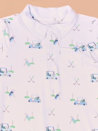 Little Caddy Polo Romper - TULLABEE