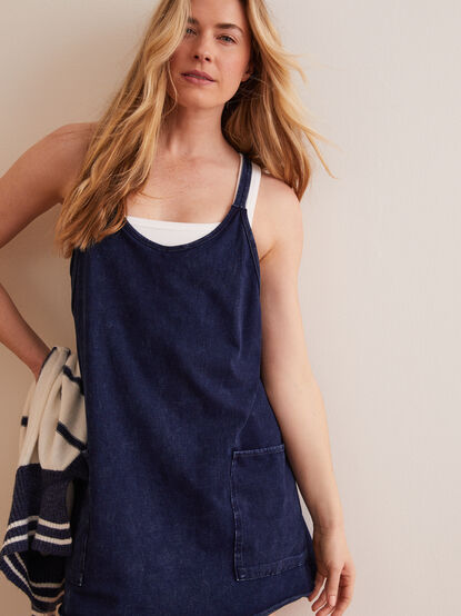 Hang Tough Denim Mini Dress - TULLABEE