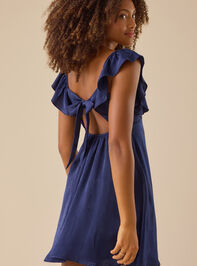 Leanne Satin Mini Dress Detail 2 - TULLABEE