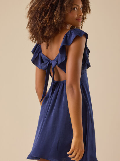 Leanne Satin Mini Dress - TULLABEE