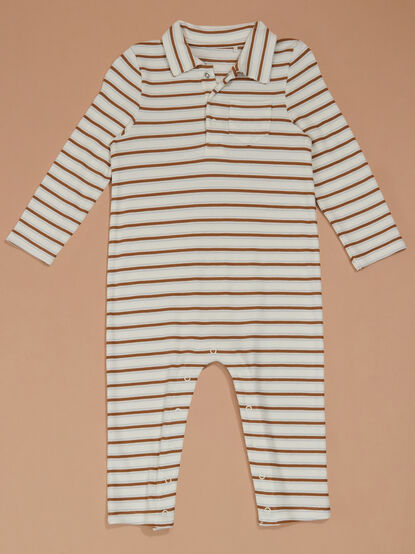 Samuel Stripe Polo Romper - TULLABEE