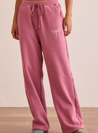 Snuggle Bow Sweatpants Detail 3 - TULLABEE