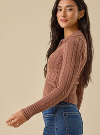 Anderson Cable Zip Cardigan Detail 4 - TULLABEE