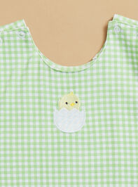 Baby Chick Gingham Romper Detail 3 - TULLABEE