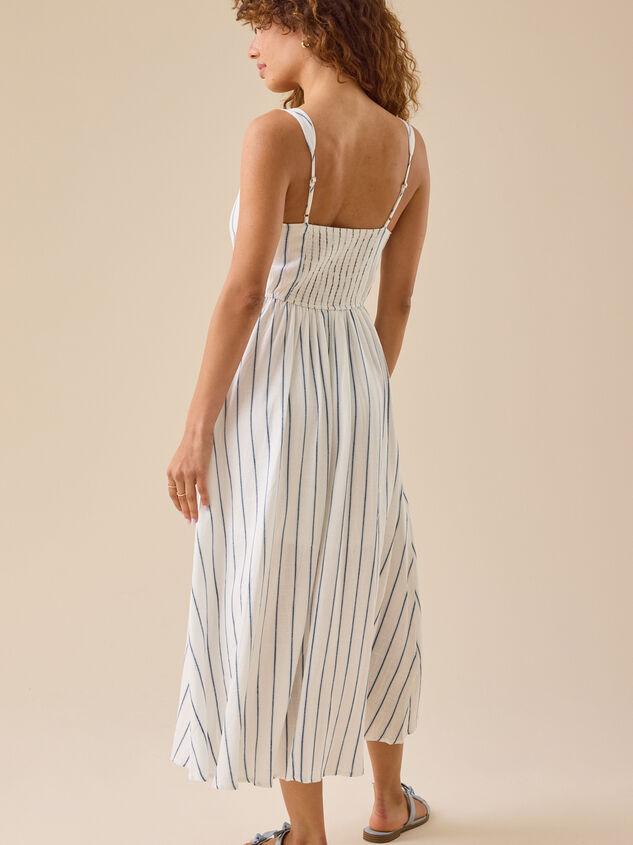 Louisa Striped Maxi Dress Detail 4 - TULLABEE