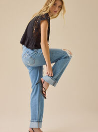 Micah Lace Peplum Top Detail 4 - TULLABEE