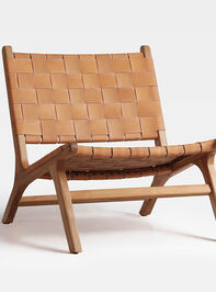 Cala Wood & Leather Chair Detail 3 - TULLABEE
