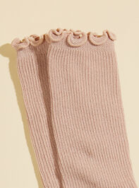 Anna Ribbed Crew Socks Detail 2 - TULLABEE