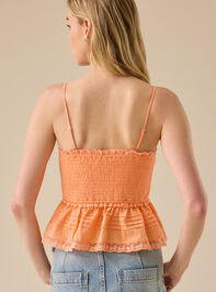 Jadyn Lace Trim Tank Top Detail 4 - TULLABEE