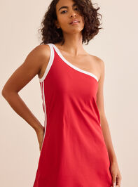 Pitstop One-Shoulder Athletic Dress Detail 3 - TULLABEE