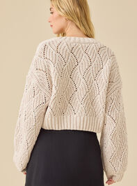 Hilaria Chenille Cardigan Detail 5 - TULLABEE