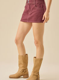 Nicole Double Button Mini Skirt Detail 5 - TULLABEE