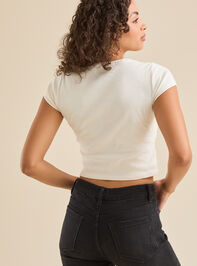 NYC Skyline Baby Tee Detail 4 - TULLABEE